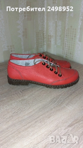 Дамски ежедневни обувки от естествена кожа в оранжев цвят ,,Gabina", Размер 38, снимка 3 - Дамски ежедневни обувки - 51905811