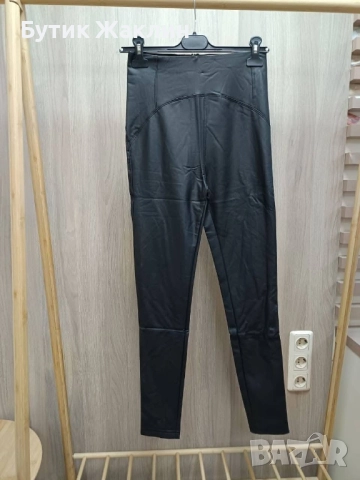 Дамски кожен клин матирана кожа с висока талия , снимка 1