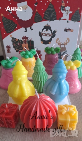 Коледни свещи, снимка 2 - Декорация за дома - 51905632