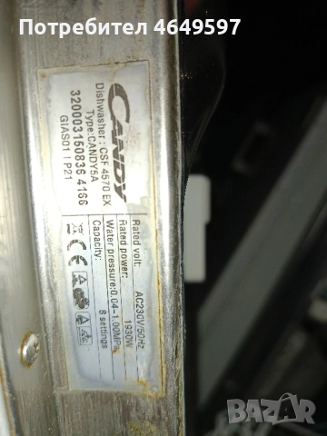 Съдомиялна Candy клас A ., снимка 4 - Съдомиялни - 52487075