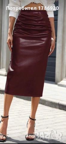 ЛУКСОЗНА КОЖЕНА ПОЛА 💃, снимка 3 - Поли - 50229103