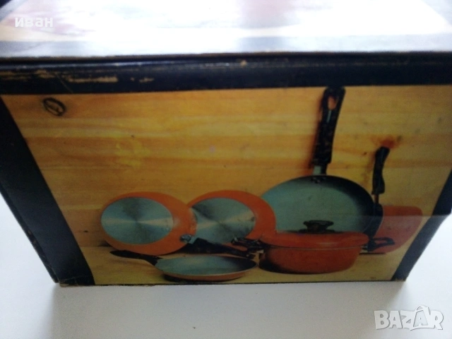 Тенджера емайлирана,тефлонирана произведен в ПГИ "Одесос" Варна, снимка 2 - Колекции - 53085746