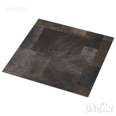 vidaXL PVC подови дъски самозалепващи 5,11 м² кафява дървесна текстура(SKU:146611, снимка 1 - Други - 46336466
