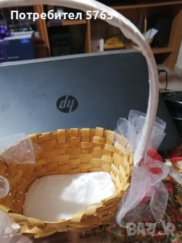 Кошничка за сватба,за късмети или за хорото на булката или др., снимка 3 - Декорация - 52837694