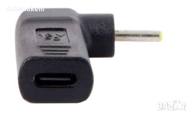 НОВ! PD 65W Адаптер USB C към DC 2.5x0.7mm конвертор за ъглов лаптоп таблет, снимка 5 - Кабели и адаптери - 47194876