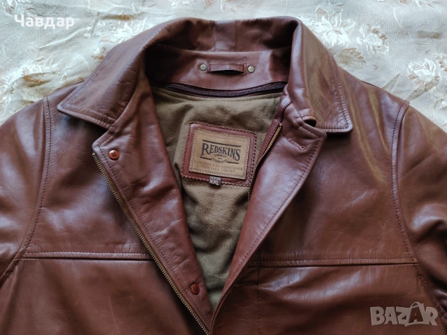 Мъжко кожено яке RED SKINS - размер XXL
