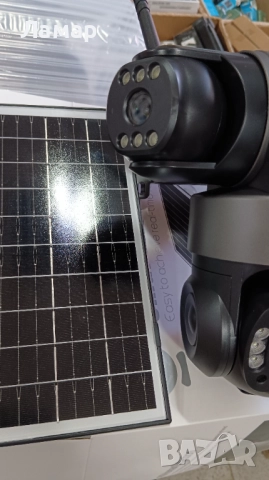 Тройна соларна безжична въртяща камера 4G 12MP работи с СИМ SIM карта мобилни данни от тел. оп, снимка 5 - IP камери - 51596504