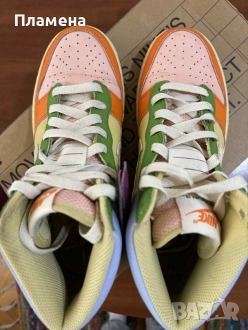 Шарени оригинални кецове от кожа Nike , снимка 5 - Маратонки - 51946688