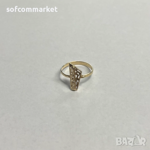 Златен пръстен 14К - 1,04 гр, снимка 5 - Пръстени - 52547241