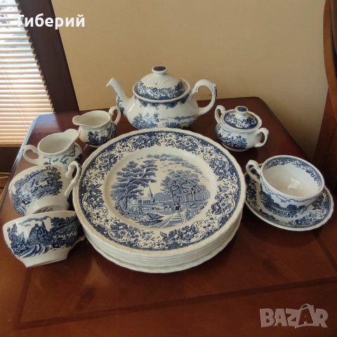 Порцеланов сервиз за чай/чинии плитки Royal Tudor Ware, снимка 14 - Сервизи - 52162533