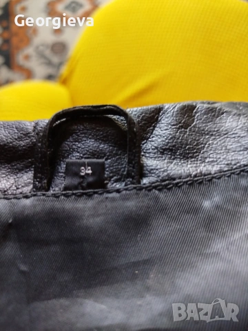 дамско кожено яке 34 размер , снимка 3 - Якета - 53859796