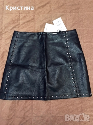 Кожена пола Pull & Bear 