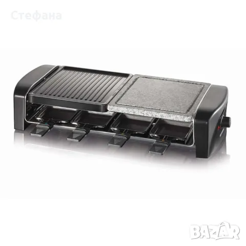 Раклет грил Severin RG9640 с плоча от естествен камък, 1400W, снимка 4 - Съдове за готвене - 49519665