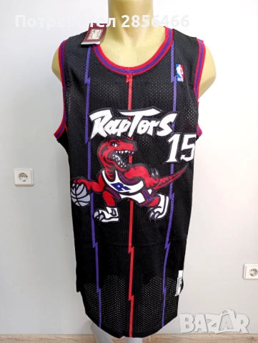 Мъжки потник Mitchell & Ness Vince Carter Toronto Raptors seasons 1998/99. размер XL , XXL, снимка 2 - Тениски - 52048733