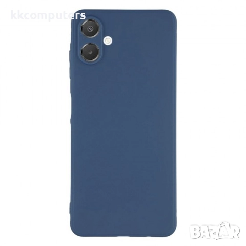 Силиконов кейс iPaky матиран, За Samsung Galaxy A07, Тъмносин и Протектор