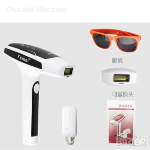 Фотоепилатор за тяло със сменяща се глава/ Вид продукт: Фотоепилатор;K E M E I, снимка 2 - Друга електроника - 52137342