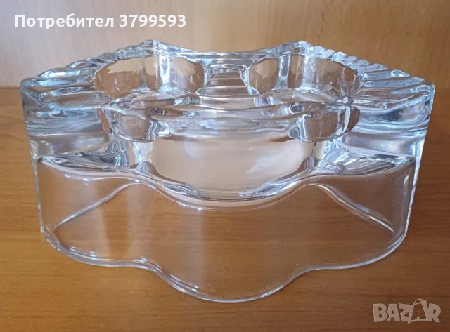 Стъклен свещник, снимка 5 - Декорация за дома - 49136451