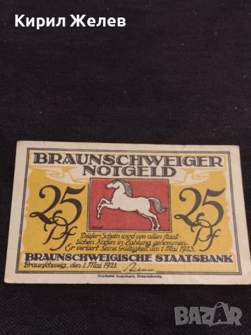 Банкнота НОТГЕЛД 25 пфенинг 1923г. Германия перфектно състояние за КОЛЕКЦИОНЕРИ 45032, снимка 4 - Нумизматика и бонистика - 45581748