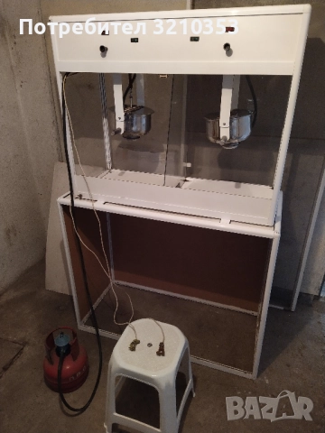 Двойна машина за пуканки на газ. Захранване на 12V и 220V, снимка 4 - Други машини и части - 49338522