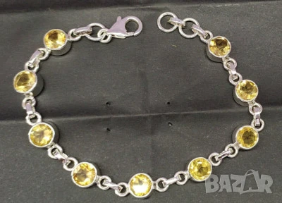 Нов сребърен комплект с цитрини и перидот