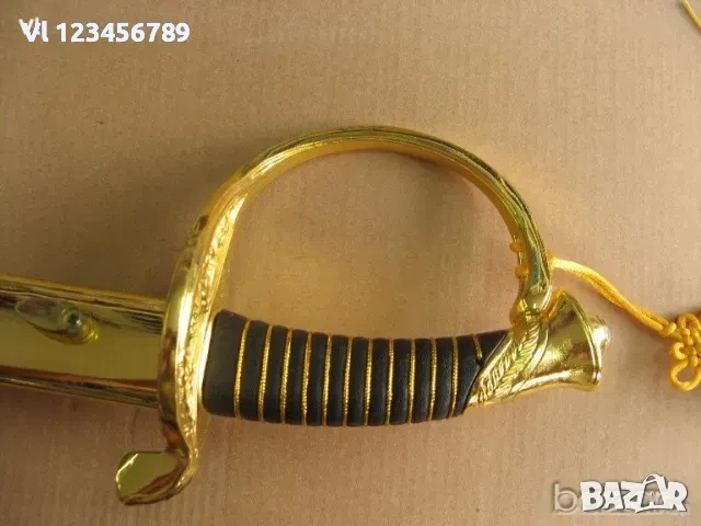 Сабя -’UNITED STATES MARINES’ -870/740 m -Златен ефес , снимка 2 - Колекции - 53861875