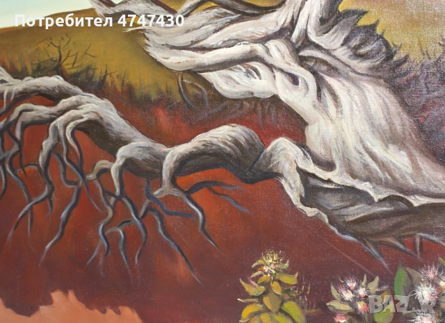 Стоян Домусчиев маслени бои картина пейзаж, снимка 5 - Картини - 53616532