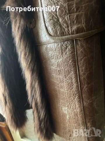 Палто- естествена кожа и гарнитура от лисица , снимка 9 - Палта, манта - 53912677