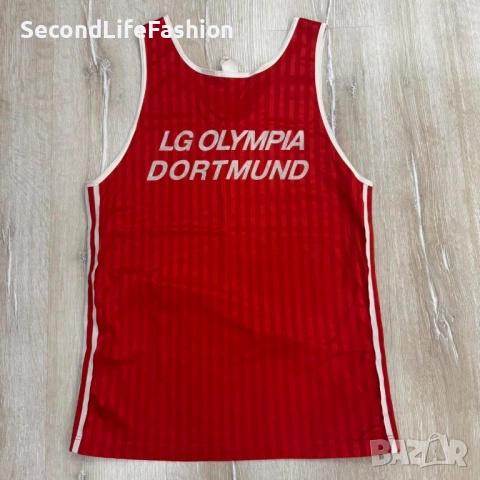 Мъжки винтидж потник Adidas от 80те размер М Олимпия Дортмунд , снимка 5 - Тениски - 53676540