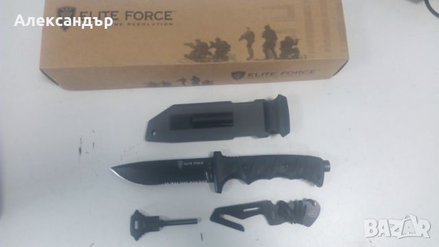 Нож Umarex Elite Force Knife EF 703 Kit + точило и магнезиева запалка, снимка 5 - Ножове - 46441287