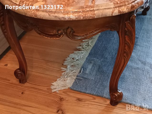 Маса с мраморен плот , снимка 2 - Маси - 46248058