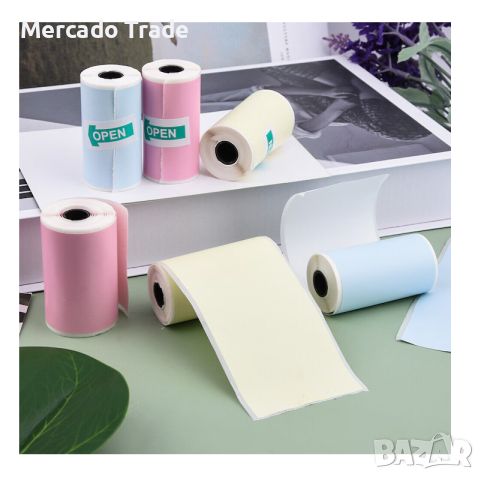 Термохартия за мини принтер Mercado Trade, Лепяща, 3бр. комплект, снимка 4 - Принтери, копири, скенери - 45453736
