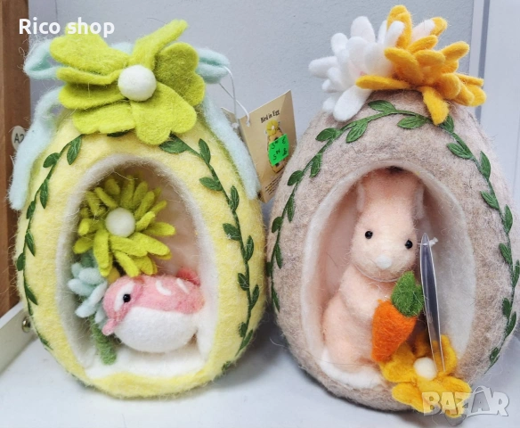 Великденско яйце от филц , снимка 7 - Декорация за дома - 54023451