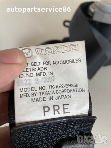 Преден десен колан за седалка 2.3T за Mazda CX-7 (2011) 63,000 миля TK-AF2-EH856, снимка 2 - Части - 53639890