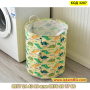 Детски кош за пране и играчки от ленен памук и водоустойчива материя - КОД 3287, снимка 5