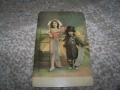 Пощенска картичка за късмет от 1907г. , деца, подкова, коминочистач, снимка 1