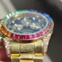 Мъжки луксозен часовник Rolex Daytona Rainbow 🌈 gold , снимка 7