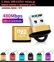 LED USB адаптер към type C порт и Мини USB четец за карти памет с USB адаптер за PC, лаптоп, снимка 12