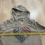 Дамски суитшърт Tommy Hilfiger с качулка и USA знаме сърце , размер M, сив., снимка 3