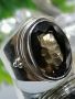 Сребърни бижута гривна със сапфир пръстен с раухтопаз , снимка 7