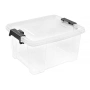 Пластмасова кутия за съхранение – прозрачна с капак 12 л, снимка 1