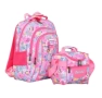  К-кт раница и чанта за храна, За ученици, За момичета Светло розовв, снимка 1