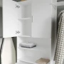 Шкаф за пералня Vicco Martha, бял, 64 x 190 см с 2 къси врати, снимка 9