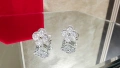 Van Cleef & Arpels VCA Silver Diamond Vintage Alhambra Clips Дамски Обеци, снимка 2