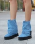 Боти на платформа - син деним - BP23 , снимка 1