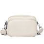 Малка дамска чанта от естествена кожа White 1225, снимка 1 - Чанти - 45352699