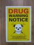 Декоративни стикери - Security Policy/Drug Warning, снимка 2