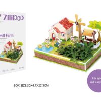 3D макет голям размер с растяща жива градина / My Zilipoo - Windmill Farm 3Д макети, снимка 4 - Декорация за дома - 45467433