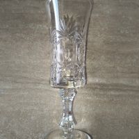 Пет КРИСТАЛНИ чаши за шампанско - неизползвани, снимка 3 - Чаши - 45491602