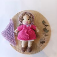 Плетени играчки, кукла ръчна изработка, подарък за момиче,  играчка ръчна изработка, снимка 5 - Кукли - 45387881