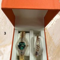 Подаръчен комплект часовник и гривна с кристали, снимка 1 - Дамски - 45536026